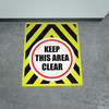 Keep This Area Clear Portrait - Large Floor Sign