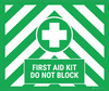 First Aid Kit Do Not Block Landscape - Large Floor Sign First Aid Kit Do Not Block Landscape - Large Floor Sign