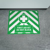 First Aid Kit Do Not Block Landscape - Large Floor Sign First Aid Kit Do Not Block Landscape - Large Floor Sign