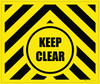 Keep Clear Yellow/Black Hazard Landscape - Large Floor Sign Keep Clear Yellow/Black Hazard Landscape - Large Floor Sign
