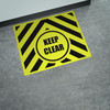 Keep Clear Yellow/Black Hazard Landscape - Large Floor Sign Keep Clear Yellow/Black Hazard Landscape - Large Floor Sign