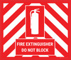 Fire Extinguisher Do Not Block Landscape - Large Floor Sign Fire Extinguisher Do Not Block Landscape - Large Floor Sign