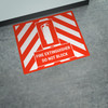 Fire Extinguisher Do Not Block Landscape - Large Floor Sign