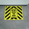 Do Not Block This Door Yellow/Black Hazard Landscape - Large Floor Sign