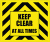 Keep This Area Clear at All Times Landscape - Large Floor Sign Keep This Area Clear at All Times Landscape - Large Floor Sign