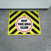 Keep This Area Clear Landscape - Large Floor Sign Keep This Area Clear Landscape - Large Floor Sign