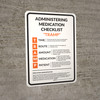 Administering Medication Checklist "TRAMP" Portrait - Wall Sign