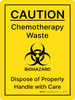 Caution - Chemotherapy Waste Biohazard Portrait - Wall Sign Caution - Chemotherapy Waste Biohazard Portrait - Wall Sign