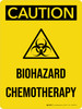 Caution: Biohazard Chemotherapy Portrait - Wall Sign