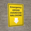 Emergency Opioid Overdose Naloxone Portrait - Wall Sign Emergency Opioid Overdose Naloxone Portrait - Wall Sign
