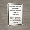 Formaldehyde Irritant And Potential Cancer Hazard Portrait - Wall Sign