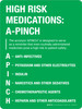 High Risk Medications A-PINCH Portrait - Wall Sign High Risk Medications A-PINCH Portrait - Wall Sign