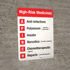 High Risk Medicines Portrait - Wall Sign High Risk Medicines Portrait - Wall Sign