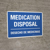 Medication Disposal - Desecho De Medicinas - Bilingual Spanish Landscape - Wall Sign