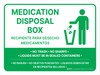 Medication Disposal Box - Bilingual Spanish Landscape - Wall Sign