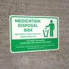 Medication Disposal Box - Bilingual Spanish Landscape - Wall Sign