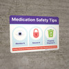 Medication Safety Tips Landscape - Wall Sign Medication Safety Tips Landscape - Wall Sign
