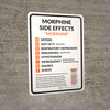 Morphine Side Effects Portrait - Wall Sign Morphine Side Effects Portrait - Wall Sign