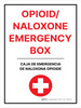 Opioid Naloxone Emergency Box Bilingual Spanish Portrait - Wall Sign Opioid Naloxone Emergency Box Bilingual Spanish Portrait - Wall Sign