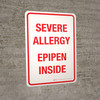Severe Allergy Epipen Inside Portrait - Wall Sign
