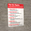 The Six Rights of Safe Medication Administration Portrait - Wall Sign