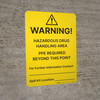 Warning - Hazardous Drug Handling Area PPE Required Portrait - Wall Sign
