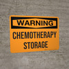 Warning: Chemotherapy Storage Landscape - Wall Sign Warning: Chemotherapy Storage Landscape - Wall Sign