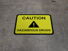 Caution Hazardous Drugs Rectangular Yellow - Floor Sign Caution Hazardous Drugs Rectangular Yellow - Floor Sign