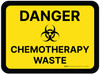 Danger - Chemotherapy Waste Rectangular - Floor Sign
