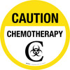 Caution Chemotherapy Yellow Circular - Floor Sign Caution Chemotherapy Yellow Circular - Floor Sign