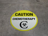 Caution Chemotherapy Yellow Circular - Floor Sign Caution Chemotherapy Yellow Circular - Floor Sign