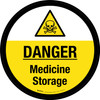 Danger - Medicine Storage Circular - Floor Sign