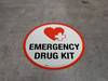 Emergency Drug Kit Circular - Floor Sign