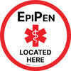 Epipen - Located Here Circular - Floor Sign Epipen - Located Here Circular - Floor Sign