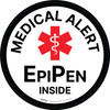Medical Alert - Epipen Inside Circular - Floor Sign