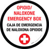 Naloxone Emergency Box - Bilingual Spanish Circular - Floor Sign Naloxone Emergency Box - Bilingual Spanish Circular - Floor Sign
