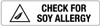 Check for Peanut or Soy Allergy - Pharmaceutical Auxiliary Label