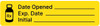 Date Opened, Exp. Date, Initial (w/ Icon) - Pharmaceutical Auxiliary Label
