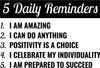 5 Daily Reminders - Wall Decor