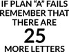 If Plan "A" Fails Remember That There are 25 More Letters - Wall Decor If Plan "A" Fails Remember That There are 25 More Letters - Wall Decor