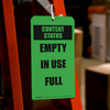 Content Status: Empty/in Use/Full Green - Tear-Off Tag Content Status: Empty/in Use/Full Green - Tear-Off Tag