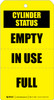 Cylinder Status: Empty/In Use/Full Yellow - Tear-Off Tag