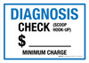 Diagnosis Check Minimum Charge Landscape - Wall Sign Diagnosis Check Minimum Charge Landscape - Wall Sign