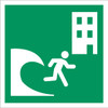 Tsunami Evacuation Building Safe Condition - IMO Glow Label Tsunami Evacuation Building Safe Condition - IMO Glow Label