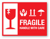 Fragile: Handle With Care Red - Shipping Label Fragile: Handle With Care Red - Shipping Label