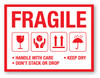 Fragile: Handle With Care Don't Stack Or Drop Keep Dry - Shipping Label Fragile: Handle With Care Don't Stack Or Drop Keep Dry - Shipping Label