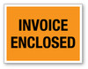 Invoice Enclosed Orange - Shipping Label