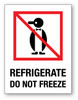Refrigerate Do Not Freeze With Icon - Shipping Label