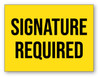 Signature Required Yellow - Shipping Label Signature Required Yellow - Shipping Label