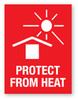 Protect From Heat Red with Icon - Shipping Label